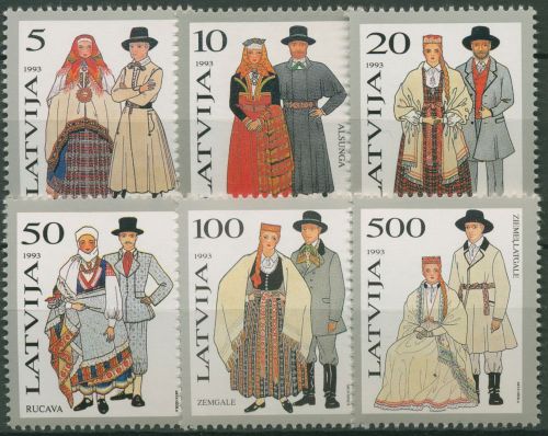Lettland 1993 Trachten 351/56 postfrisch