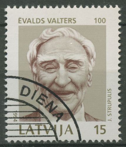 Lettland 1993 Schauspieler Evalds Valters 363 gestempelt
