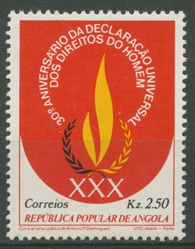 Angola 1979 30 Jahre Erklärung der Menschenrechte 624 postfrisch