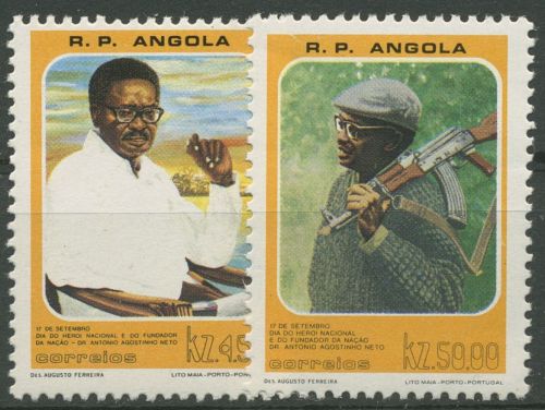 Angola 1980 1. Todestag von Präsident Neto 629/30 postfrisch