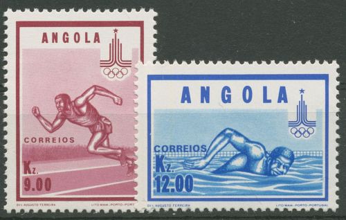 Angola 1980 Olympische Sommerspiele Moskau 633/34 postfrisch