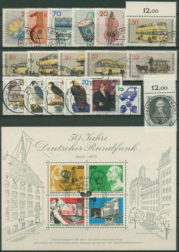 Berlin Jahrgang 1973 komplett (442/63, Block 4) gestempelt (SG98580)