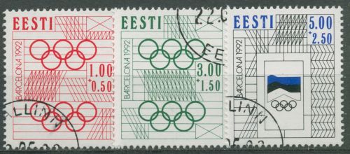 Estland 1992 Olympia Sommerspiele Barcelona 180/82 gestempelt