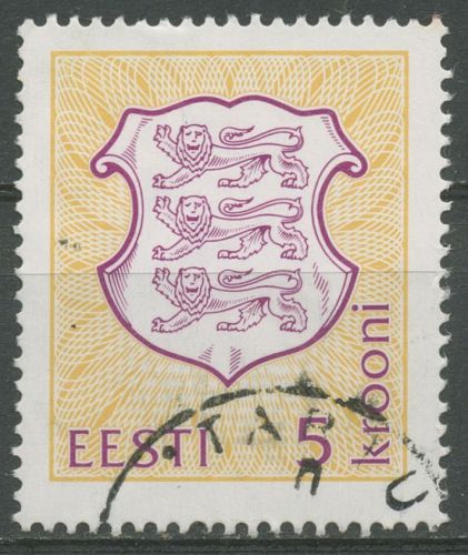 Estland 1993 Freimarke Staatswappen 210 b gestempelt