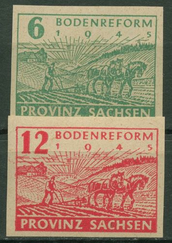 SBZ Provinz Sachsen 1945 Bodenreform 85/86 wa postfrisch