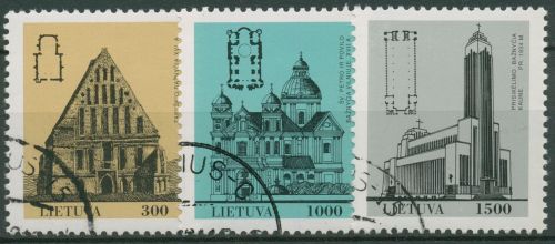 Litauen 1993 Architektur Kirchen 511/13 gestempelt