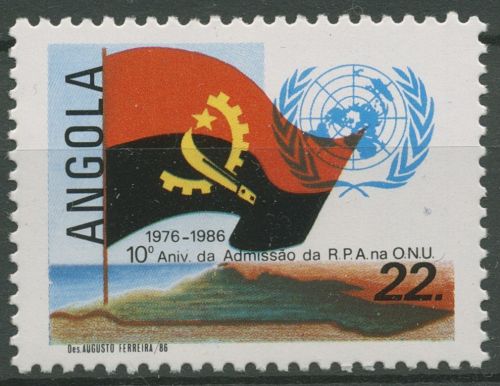 Angola 1986 10 Jahre Mitglied in den Vereinten Nationen UNO 751 postfrisch