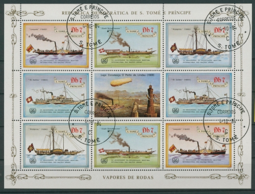Sao Tome e Principe 1984 Schiffe 912/15 Kleinbogen gestempelt (G20713)