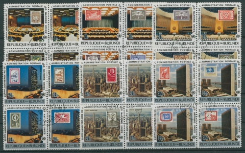 Burundi 1977 25 Jahre UN-Postverwaltung 1399/22 A ZD gestempelt (G20703)