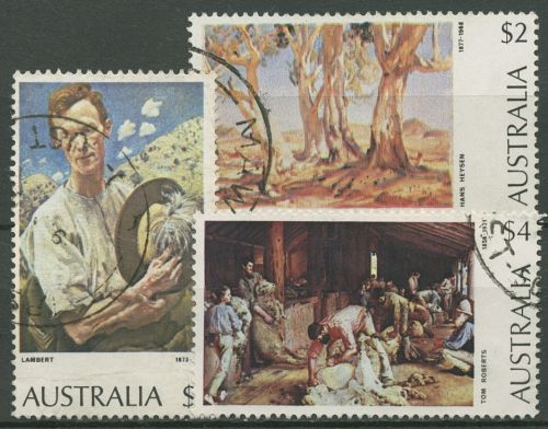 Australien 1974 Gemälde Schafscherer Bäume 546/48 gestempelt