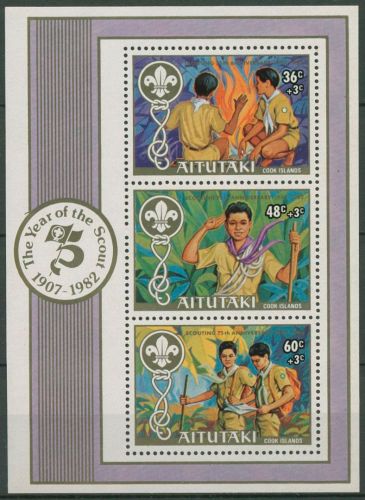 Aitutaki 1983 Pfadfinder Block 41 postfrisch (C60509)