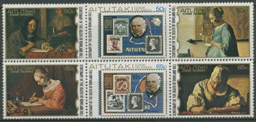 Aitutaki 1979 Postmeister Rowland Hill Gemälde 316/21 ZD postfrisch (C60524)