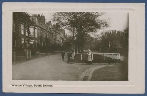 Westoe Village South Shield Wohnstraße Foto, gelaufen 1909 (AK647)