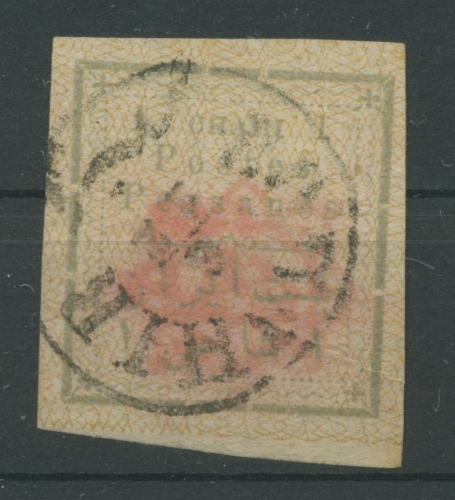 Iran 1902 Stadtpostmarke mit Handstempelaufdruck 150 II gestempelt