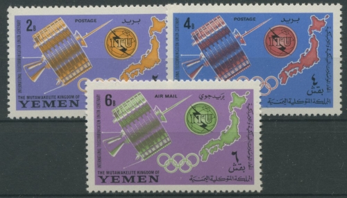 Jemen (Königreich) 1965 100 Jahre Fernmeldeunion 145/47 A postfrisch