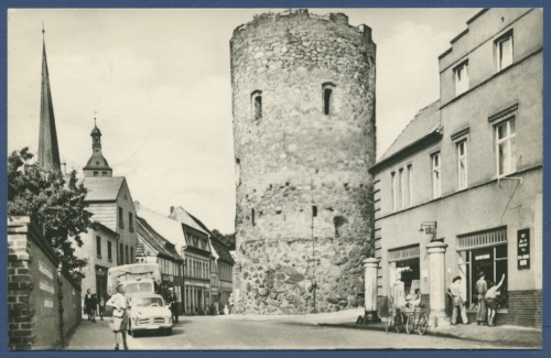 Burg bei Magdeburg Berliner Tor Werkstatt, gelaufen 1959 (AK680)
