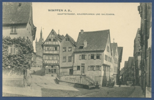 Bad Wimpfen Hauptstraße Salzgasse Altstadtpartie, ungebraucht (AK738)
