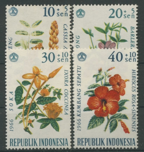 Indonesien 1966 Pflanzen Blumen 503/06 postfrisch