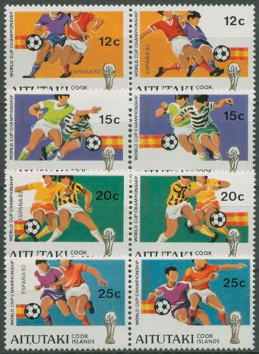 Aitutaki 1981 Fußball-WM´82 Spanien 412/19 ZD postfrisch