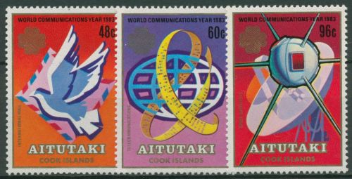 Aitutaki 1983 Weltkommunikationsjahr Satellit 496/98 A postfrisch