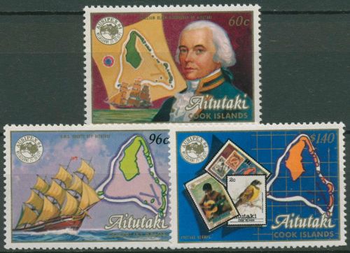 Aitutaki 1984 AUSIPEX Seefahrer William Bligh 537/39 postfrisch