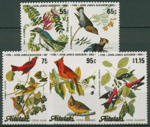 Aitutaki 1985 J.J.Audubon Vögel 554/58 postfrisch