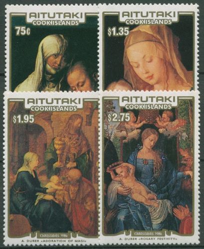 Aitutaki 1986 Weihnachten Gemälde Albrecht Dürer 593/96 postfrisch