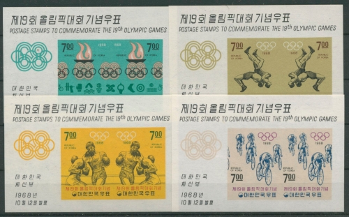 Korea (Süd) 1968 Olympia Sommerspiele Mexiko Block 276/79 postfrisch (C97965)