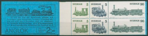 Schweden 1975 Eisenbahn Lokomotiven Markenheftchen MH 52 postfrisch (C60555)