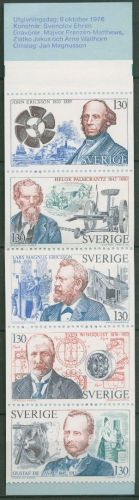 Schweden 1976 Technik Erfinder Markenheftchen MH 57 postfrisch (C60559)