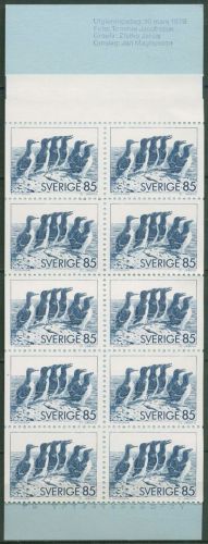 Schweden 1976 Tiere Vögel Lummen Markenheftchen 937 MH postfrisch (C60716)