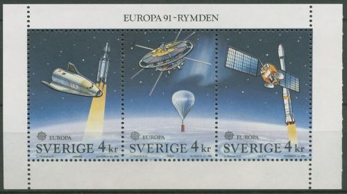 Schweden 1991 Europa CEPT Raumfahrt Heftchenblatt H.-Bl.186 postfrisch (C60760)