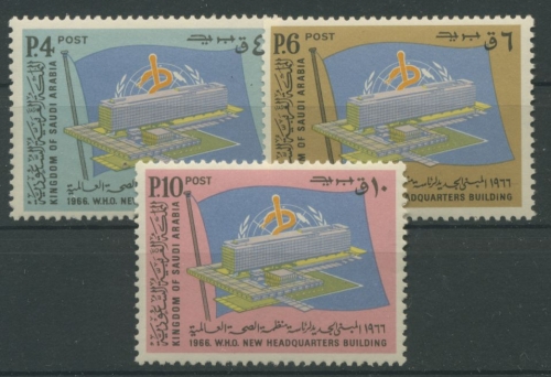 Saudi-Arabien 1966 Amtssitz der WHO in Genf 284/86 postfrisch