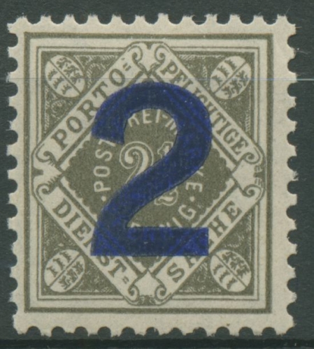 Württemberg Dienstmarken 1919 Ziffer in Raute mit Aufdruck 133 postfrisch