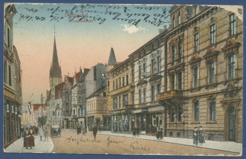 Dortmund Münsterstraße Apotheke, gelaufen 1922 (AK849)