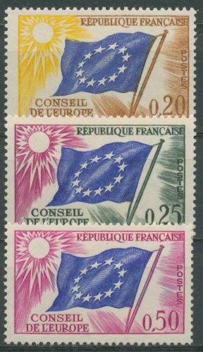 Frankreich 1963 Dienstmarken Europarat Europafahne D 7/9 postfrisch