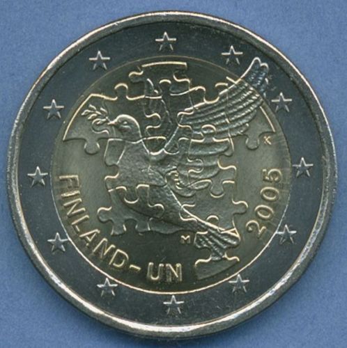 Finnland 2 Euro 2005 60 Jahre Vereinte Nationen UN, vz/st (m4873)
