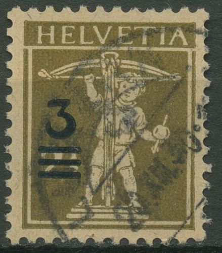 Schweiz 1930 Freimarke Tellknabe mit Aufdruck 239 gestempelt