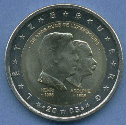 Luxemburg 2 Euro 2005 Großherzog Adolphe, vz/st (m4875)