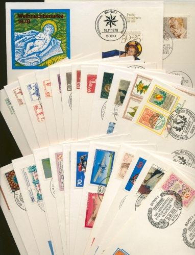 Bund 1978 Jahrgang komplett auf FDC (XL20918)