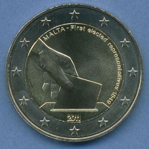 Malta 2 Euro 2011 Abgeordnetenwahl 1849, vz/st (m4912)