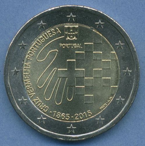Portugal 2 Euro 2015 150 Jahre Rotes Kreuz, vz/st (m4982)