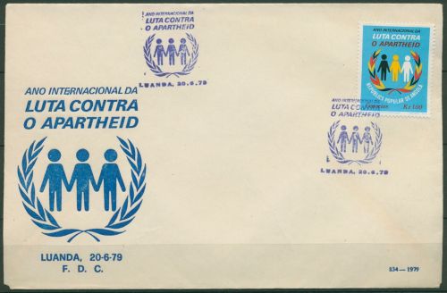 Angola 1979 Internationales Anti-Apartheid-Jahr 625 FDC (X60943)