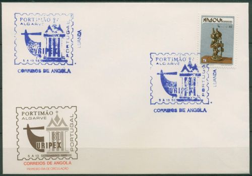 Angola 1981 Briefmarkenausstellung TURIPEX Portugal 662 FDC (X60953)