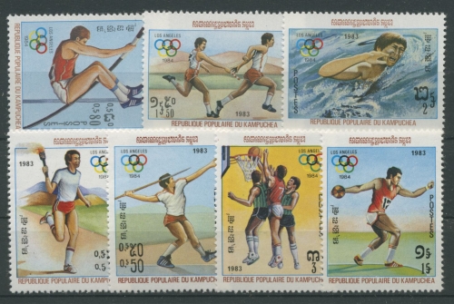 Kambodscha 1983 Olympia Sommerspiele Los Angeles 454/60 postfrisch