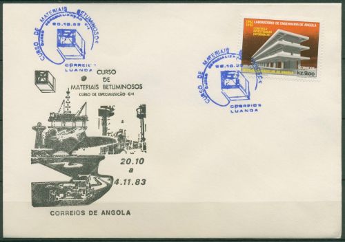 Angola 1982 Ingenieurwissenschaften Laboratorium 672 auf Brief (X60960)