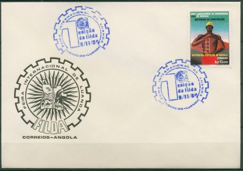Angola 1982 Ingenieurwissenschaften Arbeiter 673 auf Brief (X60961)