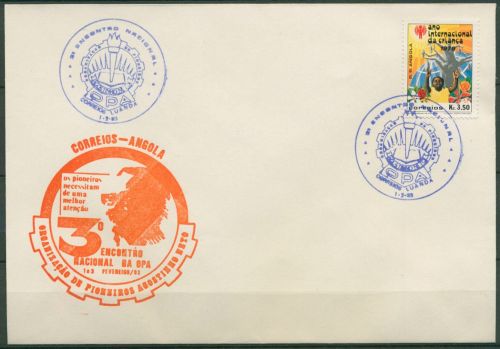 Angola 1980 Internationales Jahr des Kindes 626 auf Brief (X60962)