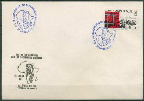 Angola 1981 5. Jahrestag des Aufstandes von Soweto 656 auf Brief (X60963)