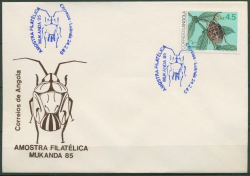Angola 1983 BRASILIANA Insekten Blattwanze 682 auf Brief (X60979)